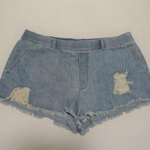 Aerie light wash jean shorts